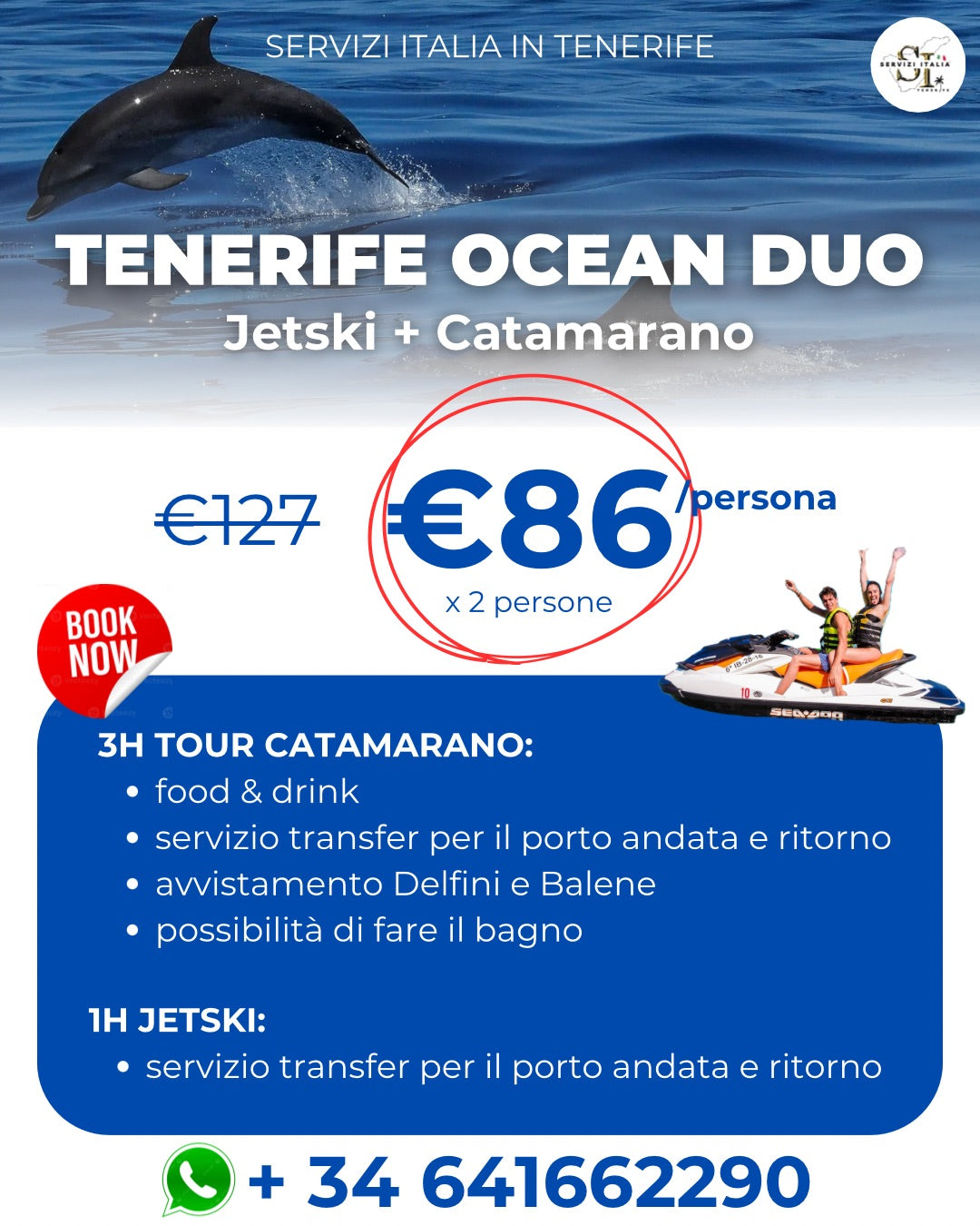 Pacchetto Ocean Duo - Jetski & catamarano